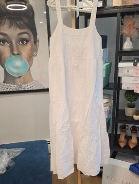 White Eyelet Tiered Sundress